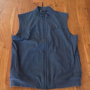 Travis Mathew Navy Full‑Zip Sleeveless Vest